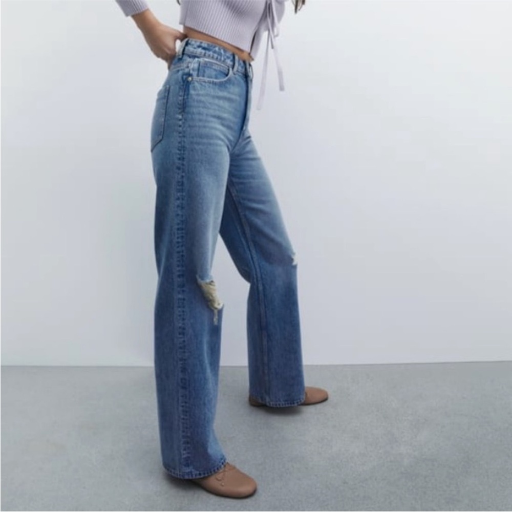 NWT Zara Z1975 High Waist Straight Leg Jeans - Picture 2 of 10
